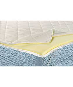 Luxury 3cm deep 100 visco-elastic memory foam with quilted knitted cover for superior comfort and su