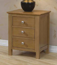 Unbranded Lynmouth 3 Drawer Bedside Cabinet