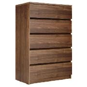 Unbranded Maddox 5 Drawer Chest. Walnut