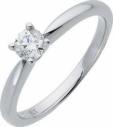 unbranded Made for You 18ct White Gold 25pt Solitaire Ring