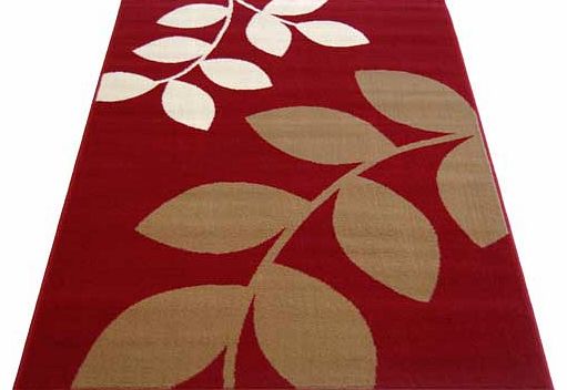 Fantastic value leaf design rug. woven in a durable polypropylene pile. Suitable for all areas of the home. Also suitable for surface shampoo clean. 100% polypropylene. Woven backing. Size L150. W80cm.