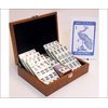 An exceptional quality set of the traditional Chinese tile game. This Mah Jong set contains 3 dice, 