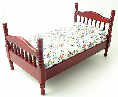Mahogany Spindle Single Bed