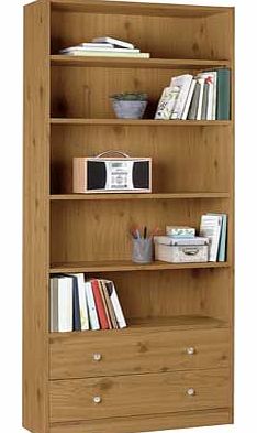 Unbranded Maine 2 Drawer Extra Deep Bookcase - Oak Effect