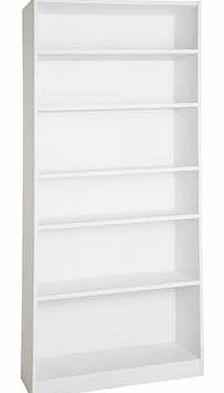 Unbranded Maine Tall and Wide Extra Deep Bookcase - White