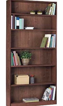 Unbranded Maine Tall Wide Bookcase - Walnut Effect