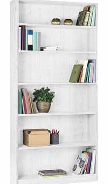 This Maine bookcase comes in a clean white effect finish. The tall. wide design is perfect for giving you a large amount of storage space for your home. Part of the Maine collection Size H180. W78. D20cm. 1 fixed shelf and 4 adjustable shelves. Weigh