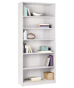 Unbranded Maine Tall Wide Extra Deep White Finish Bookcase