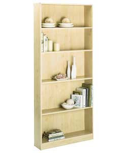 Unbranded Maine Tall Wide Maple Effect Bookcase