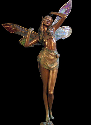 Maranna , limited edition cold cast bronze fairy, comes with magic coin inside special pixie pouch