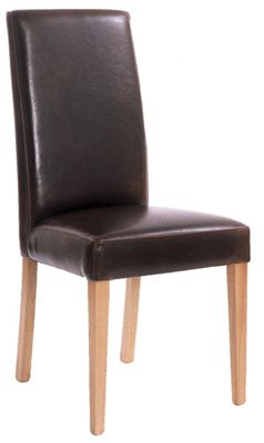 Mare Brown Dining Chair - Fully Upholstered