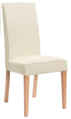 Mare Cream Split Leather Dining Chair