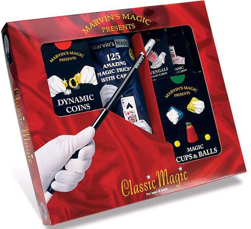 125 Amazing Magic Tricks with Cards Book and Magician wand!