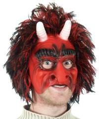 Unbranded Mask - Overhead Devil with hair. Mouth free