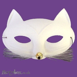 Mask - Cat (plain) - White