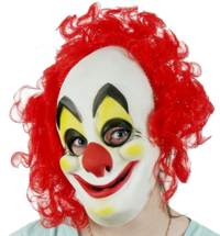 Mask - Clown Face with red hair