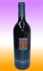 MATUA VALLEY - Hawkes Bay- Cabernet Sauvignon Merlot 2001 75cl Bottle
