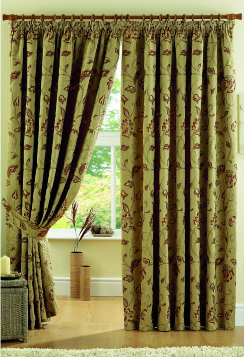 Unbranded Maybury Terracotta Lined Curtains