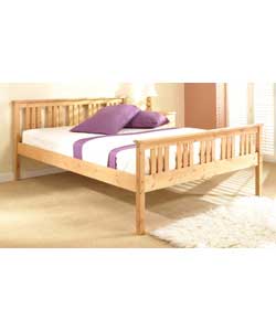 Medbourne 46 Double Pine Bedstead with Firm Mattress