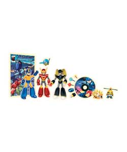 Fantastic set including Classic Megaman, Bass and Quick man.Complete with comic book and action