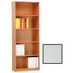 Melamine Faced 5 Shelf Bookcase-Grey