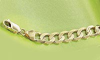 Mens 9ct. Gold Corrugated Solid Curb Chain