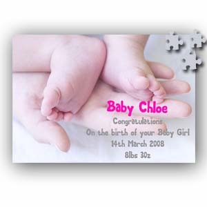 Unbranded Message On A Jigsaw (Baby Design)
