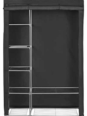 This Metal and Polycotton Triple Wardrobe is a great affordable storage solution. This wardrobe has one side for hanging clothes