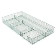 Unbranded Metal, mesh drawer organiser. Silver