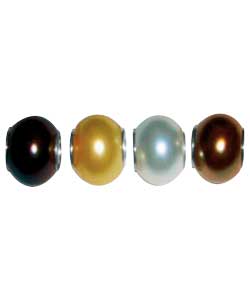 Unbranded Metallic Glass Beads - Set of 4