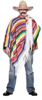 Rainbow coloured poncho ideal for a stag night or fancy dress party Hat and Accessories sold