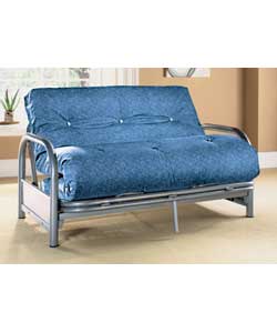 Tubular steel frame. Suitable for general domestic use. Packed flat for home assembly. Size futon