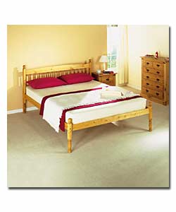 Michigan Solid PIne King Size Bed with Sprung Mattress