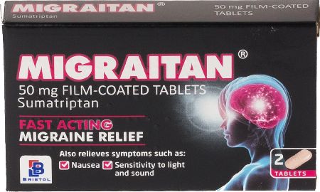 Unbranded, 2102[^]0107509 Migraitan 50mg Tablets 2 Pack