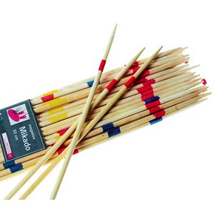 Play the classic pick up sticks game Mikado with these giant sticks