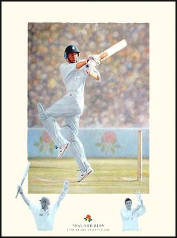 Unbranded Mike Atherton and#8211; Limited edition print signed by Mike Atherton