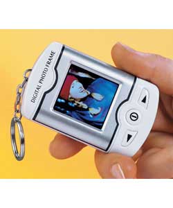 Holds 60 of your favourite photographs and displays them on an LCD screen. Images stored in either J