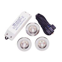 Mini Fixed Low Voltage Halogen 3 Pack Chrome Finish