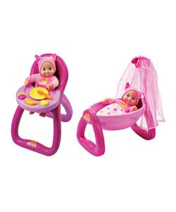 Mini Kiss Baby Highchair and Musical Cradle