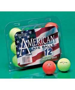 Mixed 12 Pack Grade A Optic Lake Golf Balls