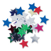 Mixed metallic colour star confetti is perfect for