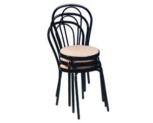 Mediterranean inspired bistro chair. Designed for indoor use. Stylish balloon back design. Circular 