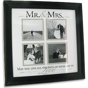 Unbranded Moments Four Photo Mr and Mrs Photo Frame