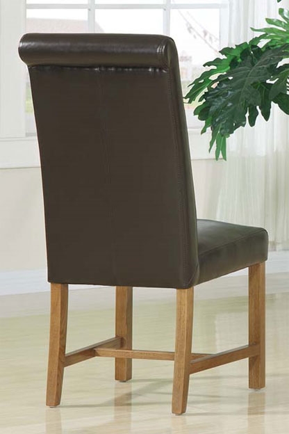 Unbranded Monastery Dark Brown Leather Dining Chairs - Pair