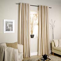Monza Curtains Lined Eyelet Cream 264 x 229cm