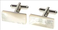 Unbranded Mother of Pearl Bar Cufflinks by Simon Carter