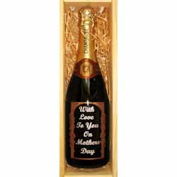 Mothers Day Personalised Champagne Border Art