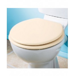 Solid, moulded wood seat with strong enamel finish that guarantees long lasting shine. Universal,