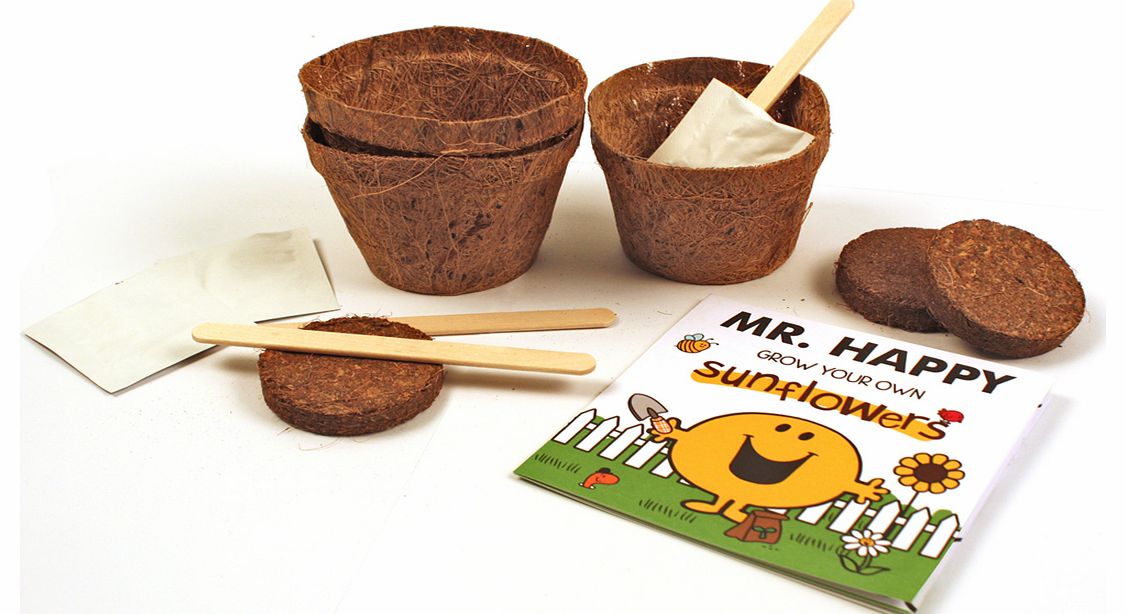 What a wonderful gift! This fun Mr Happy Grow Kit really is the gift which keeps on giving! Within the beautifully decorated box lies all the bits and bobs you need to grow some cheery sunflowers, so adorable!