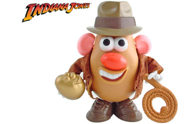 Meet Mr Potato Head in the guise of Indiana Spud as seen in - wait for it - Taters of the Lost Ark. 